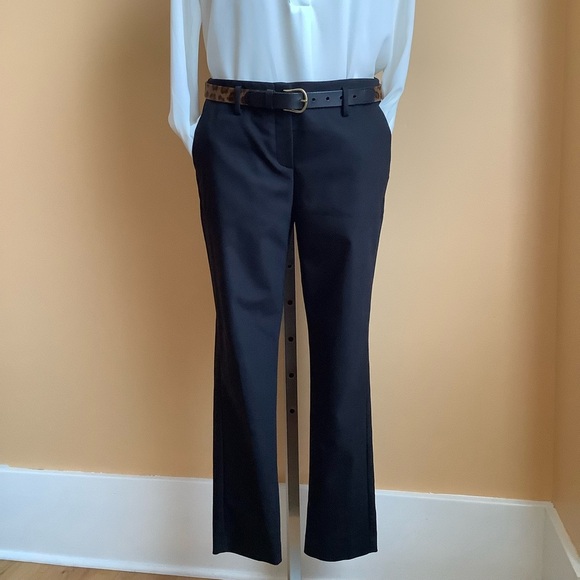 THEORY Bedina Pavia Black Tailored Ankle Trousers Size 8 - Picture 2 of 13